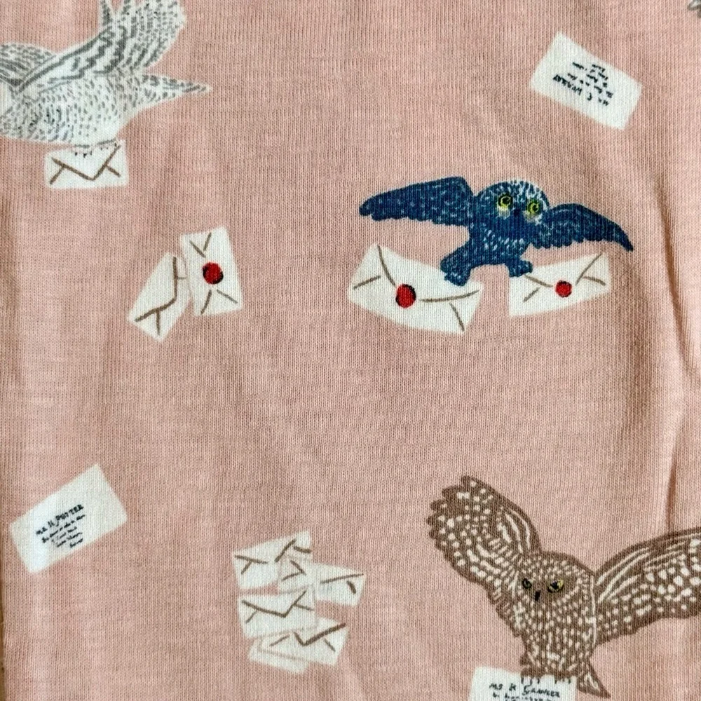 Mini Boden Harry Potter Pajama Set Girls 10 Y Hedwig Owls 2-Piece Cotton Spring